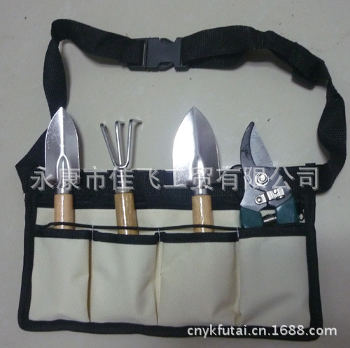 5件套园林组合工具套装牛津布工具包园林耙园林铲尖铲园艺剪刀