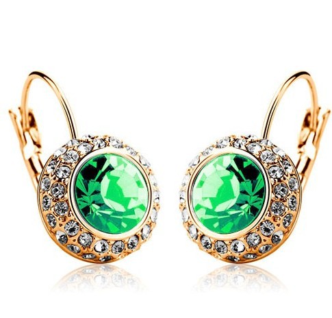 Half-Moon Crystal Earrings - Image 3