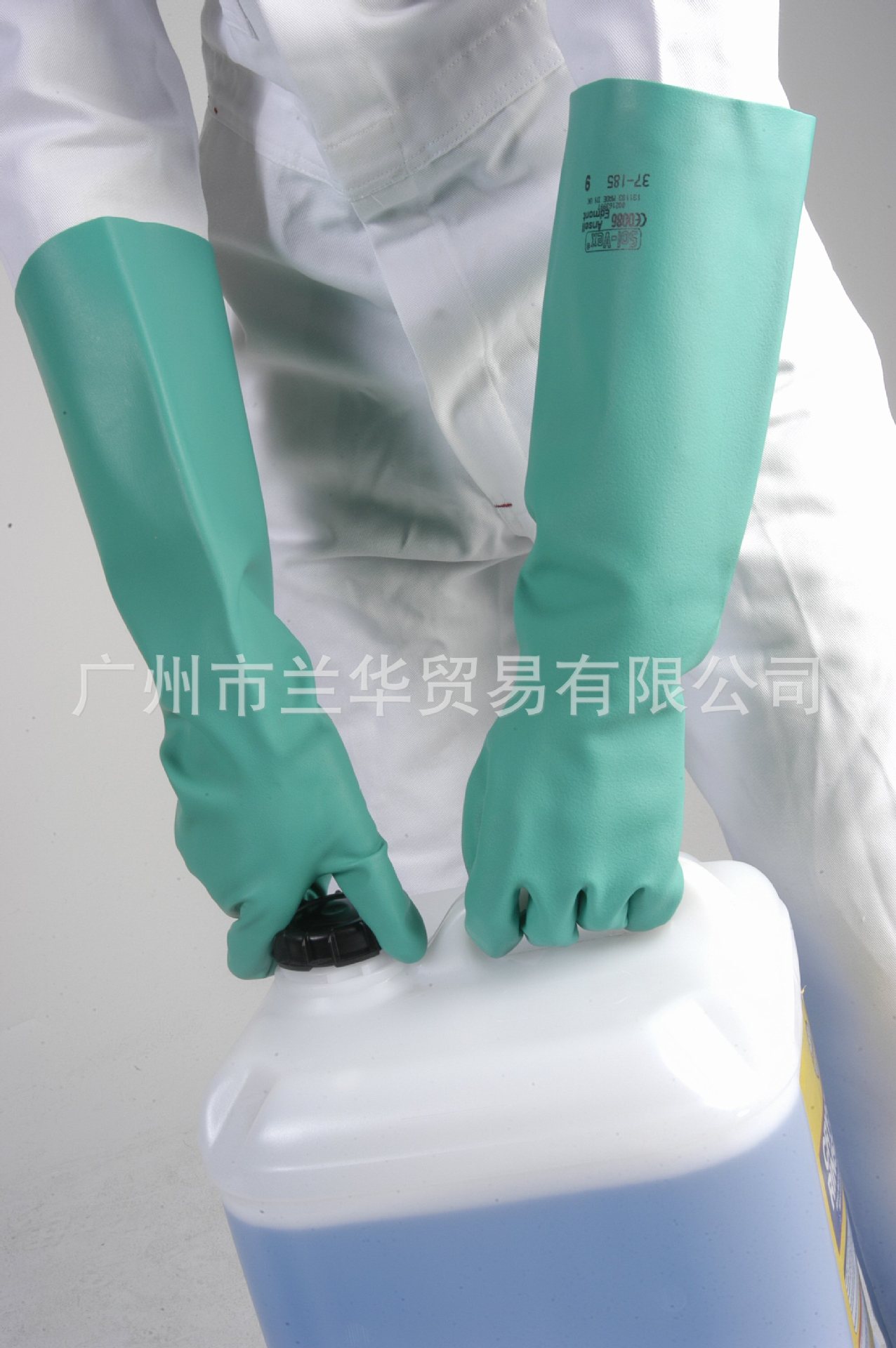 安思尔 Solvex 37-185 绿色丁腈防化手套