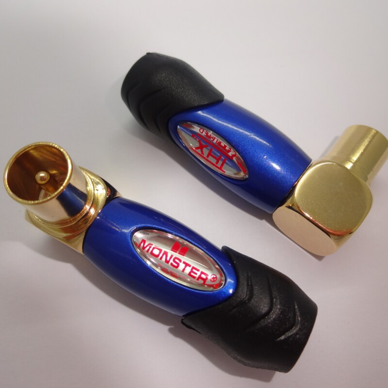 9.5TV公弯头   9.5有线电视插头90镀   高档9.5TV头