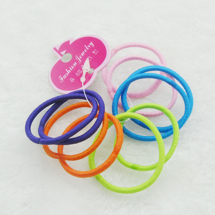 儿童皮筋6毛10条 皮筋厂家 扎头花皮筋 头饰饰品 小皮筋|ru