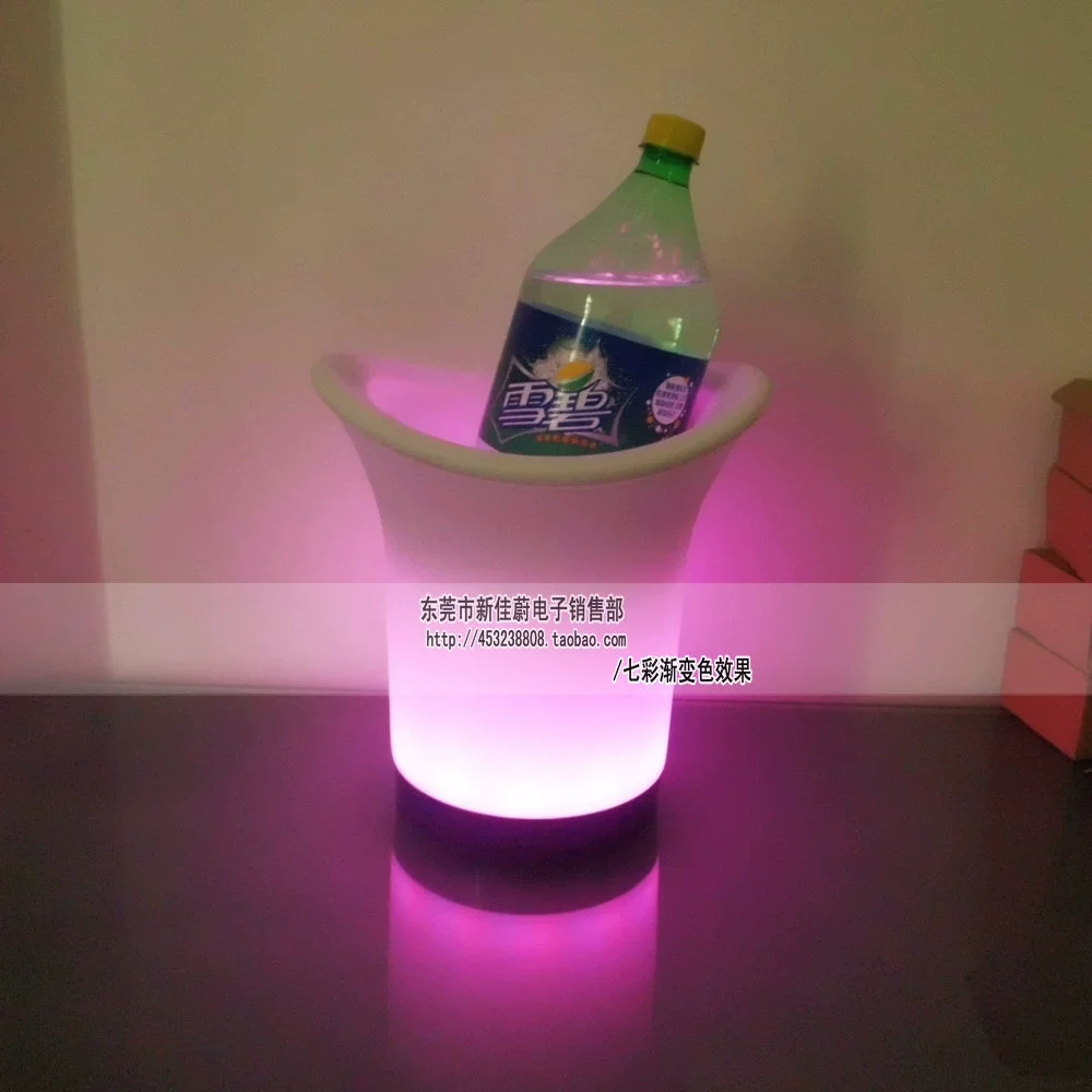 Гонконг ведро льда цветное светоизлучающее ведро льда пластиковое светоизлучающее ведро льда яркие светодиодные красочные вспышки большое ведро льда