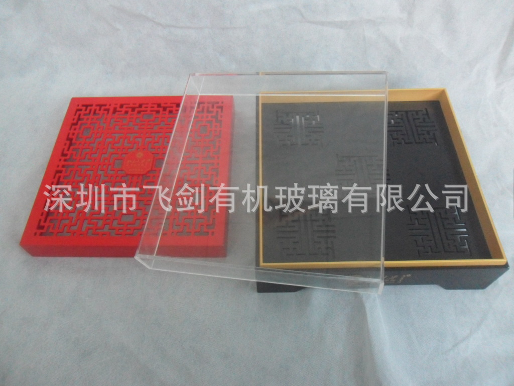 有机玻璃茶具包装盒 亚克力精美茶具防尘罩 压克力茶具展览展示架