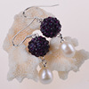 High quality organic earrings from pearl, 7-8mm, wholesale