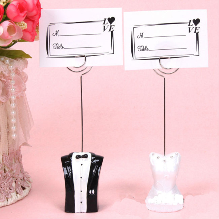方形礼服席位夹 婚庆造型喜卡夹婚礼上的绝佳用品 高档席位夹