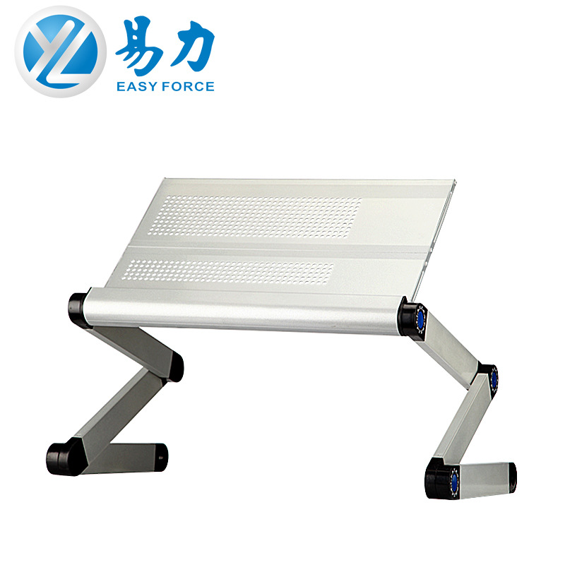 易力2016new 新款铝合金笔记本折叠电脑桌床上电脑桌本本桌带散热|ms