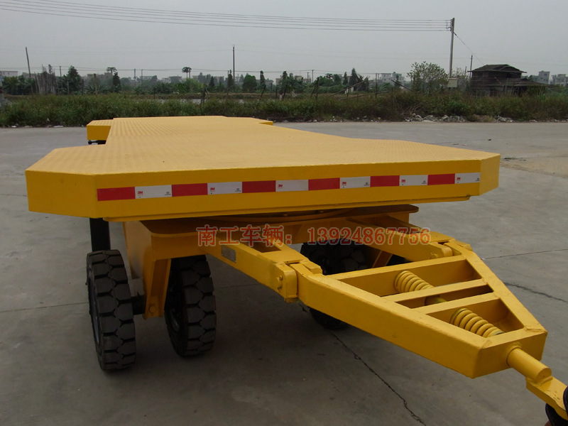 机场集装箱平板拖车 平板运输拖挂车 大吨位大型平板拖车