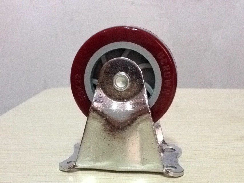 脚轮 2寸轻型聚氨脂定向轮静音轮优冠脚轮PU轮厂家直销轮子