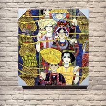 订造帆布画框装饰画印刷加工云南重彩画壁画版画深圳油画创意