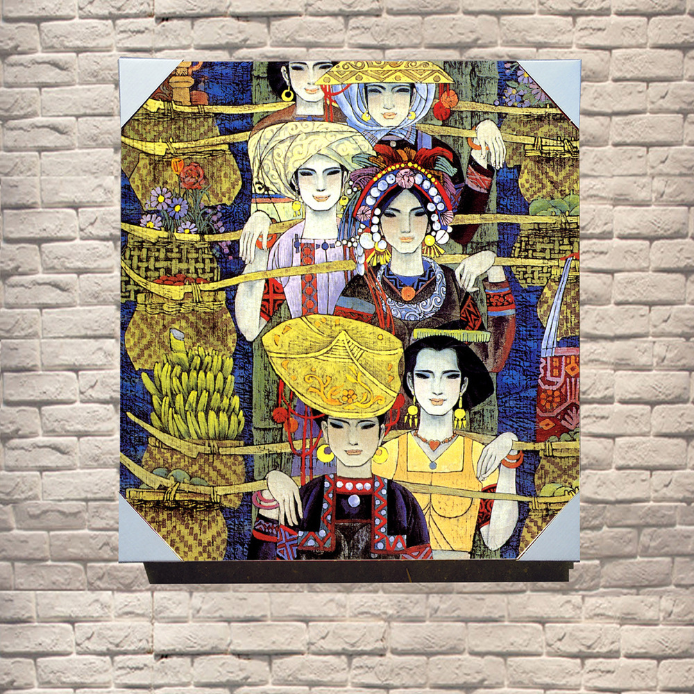 订造帆布画框装饰画印刷加工云南重彩画壁画版画深圳油画创意