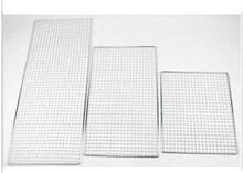 铁镀铬 加密烧烤网(正品加厚型） 大号 62*26CM 日式网