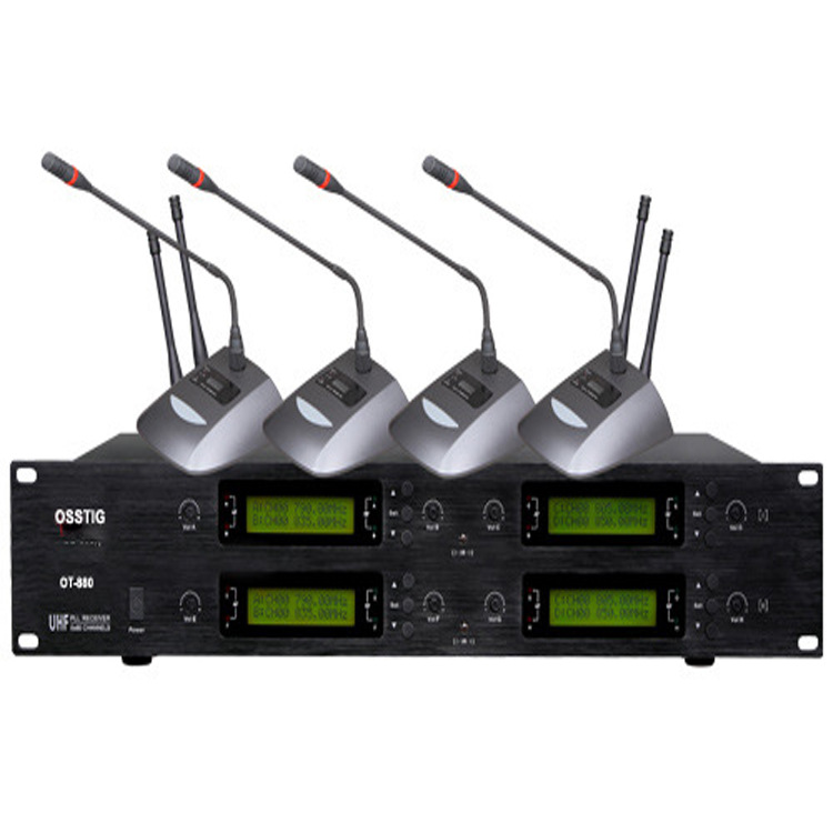 会议系统/会议话筒 U段一拖八无线鹅颈话筒 OT-880