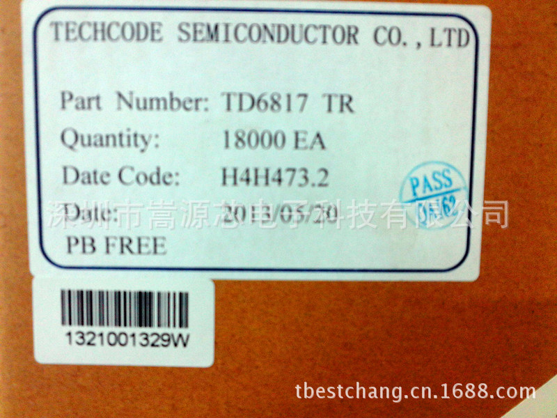 批量供应TECHCODE原装正品TD6817 电源IC