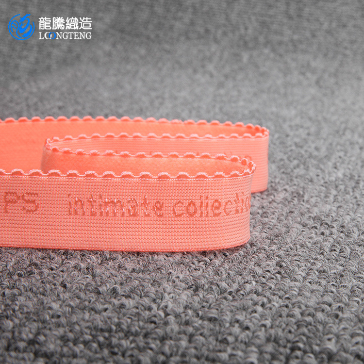 氨纶丝胸围松紧带 跨境字母logo芽仔肩带 电脑提花花边文胸松紧带
