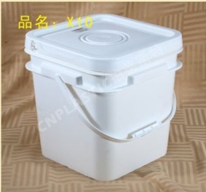 10公斤食品级馅料方桶玫瑰鲜花馅方桶 食品级塑料桶 南海长塑胶业