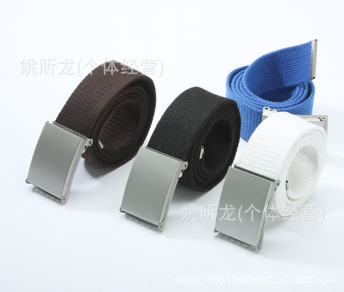 18 colors candy trend fashion new men's and women's trousers canvas belt men's belt wholesale