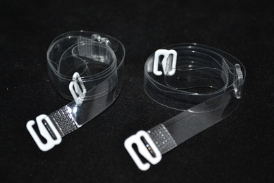 Shanghai accessories Manufactor wholesale Customized TPU10mm12mm transparent Scrub Shoulder strap sexy invisible Underwear Shoulder strap