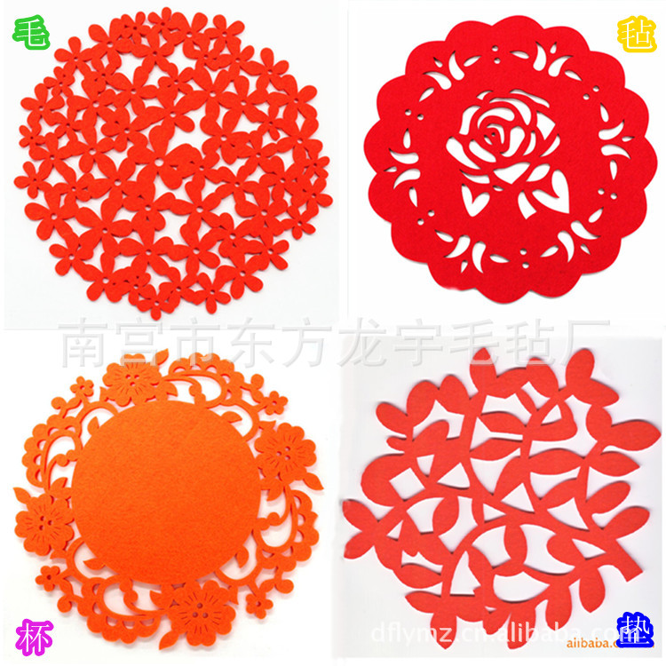 【龙宇毛毡】热销创意毛毡杯垫/毛毡防滑垫隔热垫 桌垫