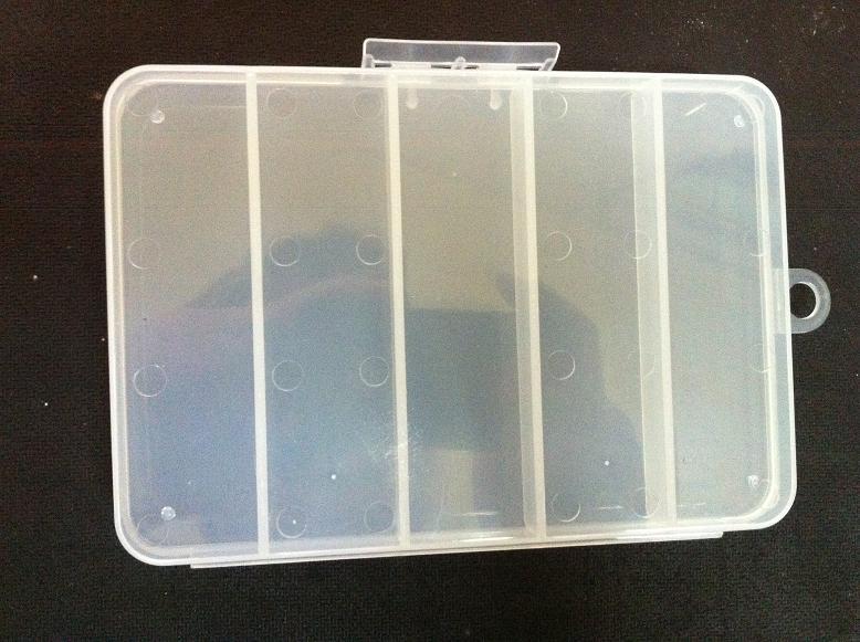 Alta calidad 5-rejilla caja de plástico caja de cebo de pescado 5-rejilla caja de plástico PP caja de embalaje caja de PP