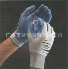 安思尔 HyFlex 11-518 蓝色聚氨酯涂掌防切割手套
