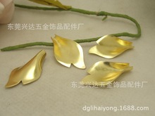 供应32*17MM纯铜镀金喇叭花托 发簪托 手工饰品配件