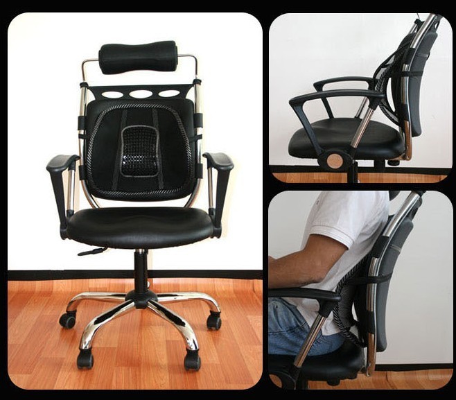 (2개) 국경 간 아이스 실크 가죽 네일 메쉬 자동차 마사지 허리 허리 쿠션 등받이 사무용품 자동차 용품 도매