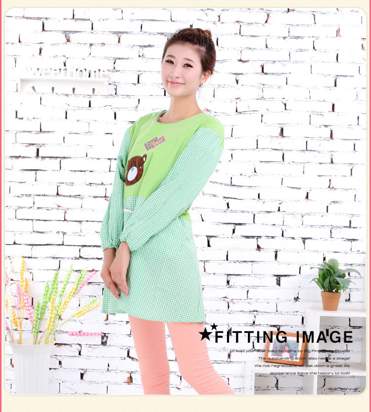 Nuevo Oso de algodón de manga larga mascota nail shop Café Casa restaurante TRABAJO ROPA inversa espalda ropa delantal