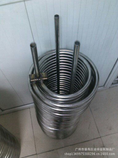 源头厂家生产纯钛盘管冷却器 电镀设备降温管换热器钛管式冷却器