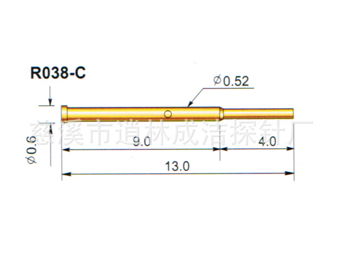 销售SK4镀铑针杆测针  不锈钢弹簧探测针【厂家供应】