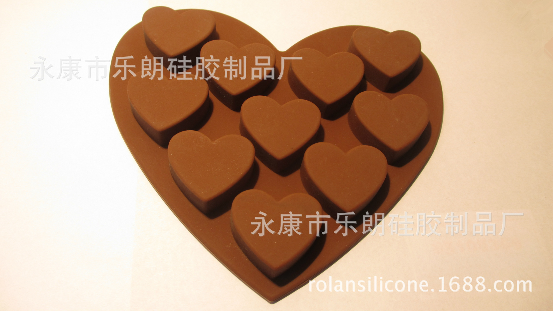 硅胶巧克力模具 冰格冰块模 10连小爱心硅胶蛋糕模