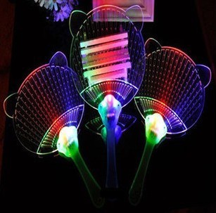 发光扇子 儿童 闪光扇子批发 夜市摆地摊货源广场夏天|ms