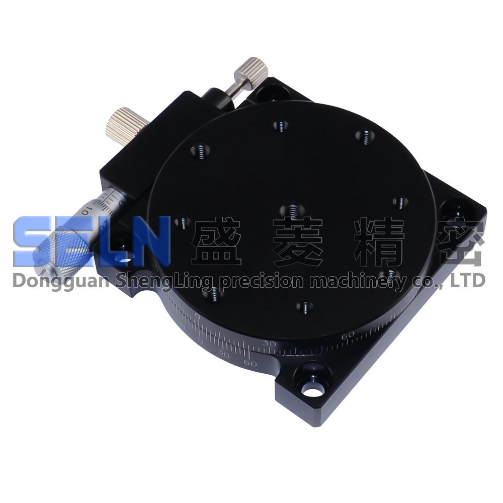 供应R轴RS60-L千分尺旋钮精密微调旋转滑台手动角度调整位移平台