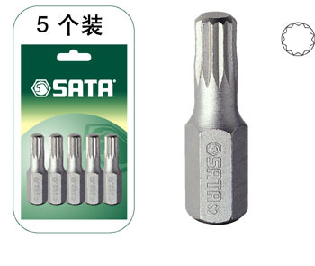 SATA世达工具 5件套8系列30长12角旋具头 59464 M5