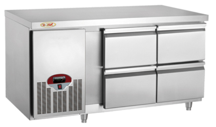 厂家生产底抽屉式风冷工作台 四抽风冷冷藏工作台CT1500WAR4H