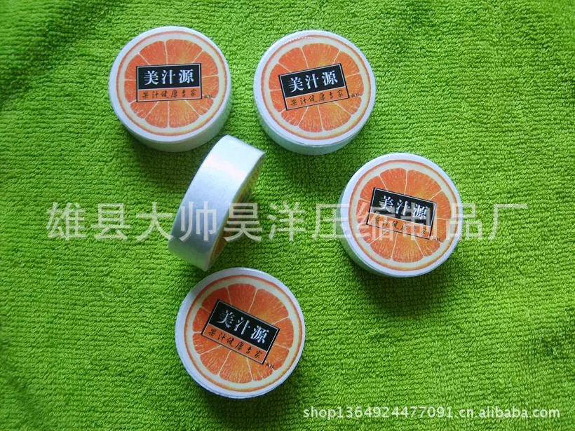 Поставка сжатого полотенца, круглого сжатого полотенца, диаметр 6 см, хлопкового сжатого полотенца