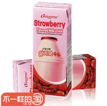 韓國 賓格瑞草莓牛奶200ml*24瓶含乳飲料兒童休閑酸甜零批發