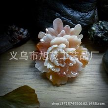 手工仿玉树脂花牡丹花、发簪发饰吊坠手机壳装饰DIY树脂饰品配件