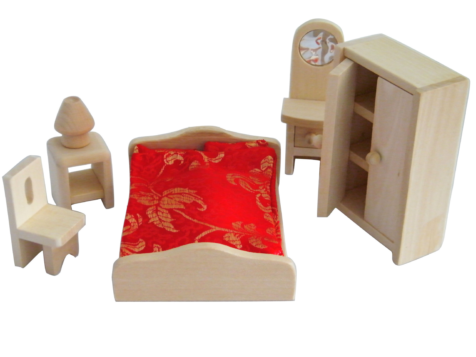 批发木制玩具 外贸木质小家具房间卧室 女孩过家家玩具