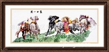 精品名画苏绣乱针绣130x50江山如画