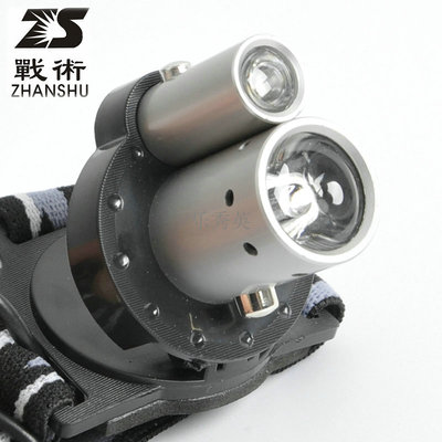 ZS Tactical Outdoor new pattern LED Headlight Double tube Button Strong light Night fishing lights 6652 White light 130g