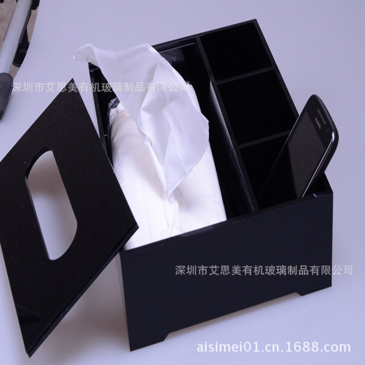 收纳盒精品包装盒  亚克力收纳抽屉盒纸巾盒生产工厂