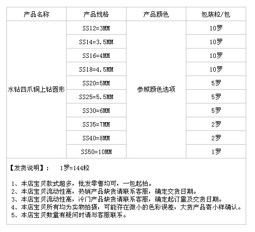水钻四爪铜上钻圆形