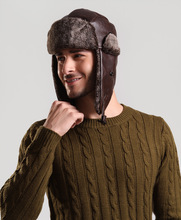 2015廠家批發直銷雷鋒帽秋冬保暖護耳PU皮革帽子男士雷鋒帽