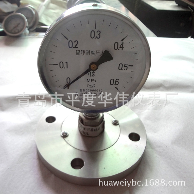 厂家大量直销  隔膜耐腐压力表   量大从优