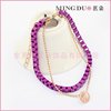 Double -layer peace symbol pendant cute necklace 茗 茗 style