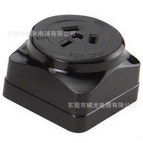 WJA-1320A 3P 20A 三扁明装插座 国标墙壁插座 接线插座