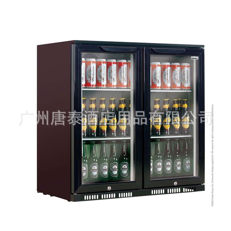 现货供应 啤酒展示柜C2H-865双门黑色吧台柜