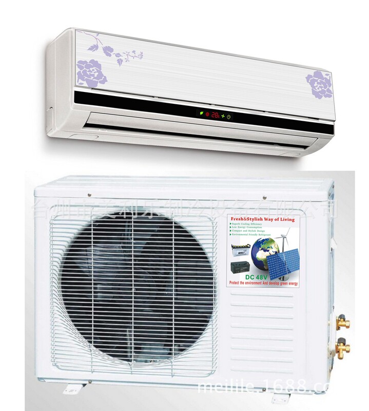 Solar Air Conditioner DC24V 48V DC Air Conditioner 1 HP 9000BTU Pure DC Air Conditioner 0.75ton/1hp
