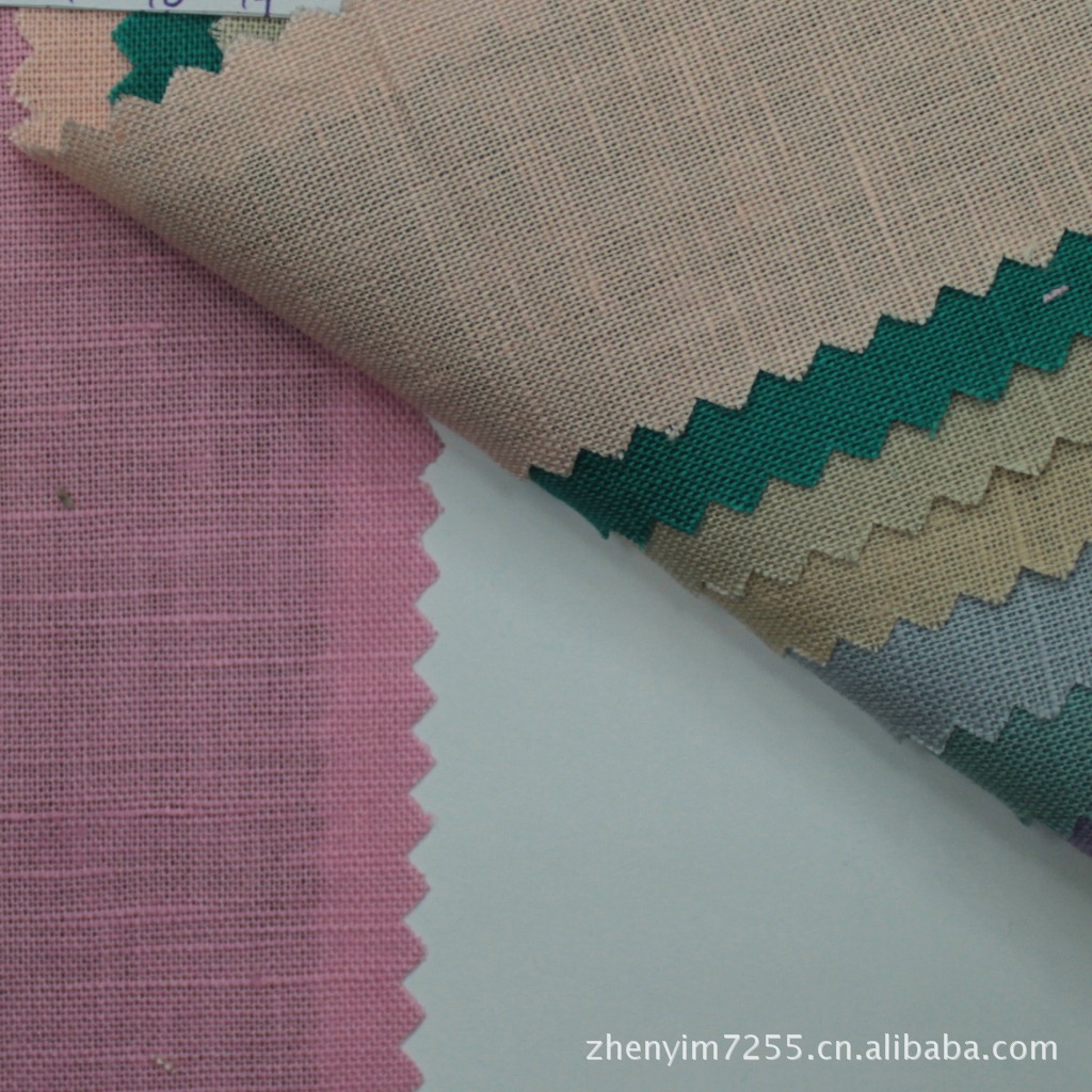 M-201  现货麻棉混纺平纹竹节服装面料