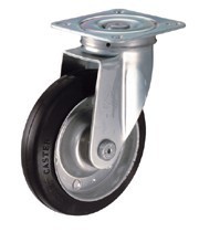 420S-R-150MM6英寸橡胶活动轮 底板102*102 中心孔距8075*8075